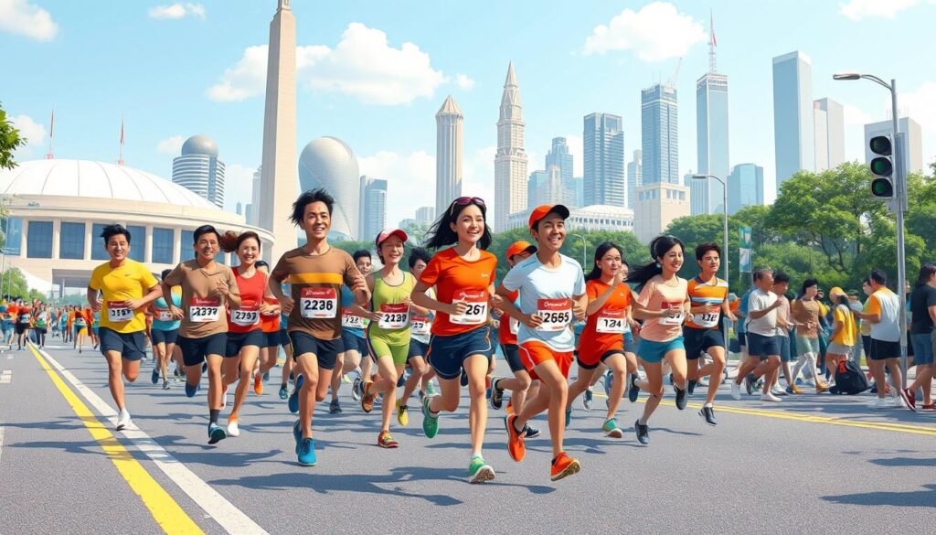 Pelari di Jakarta International Marathon