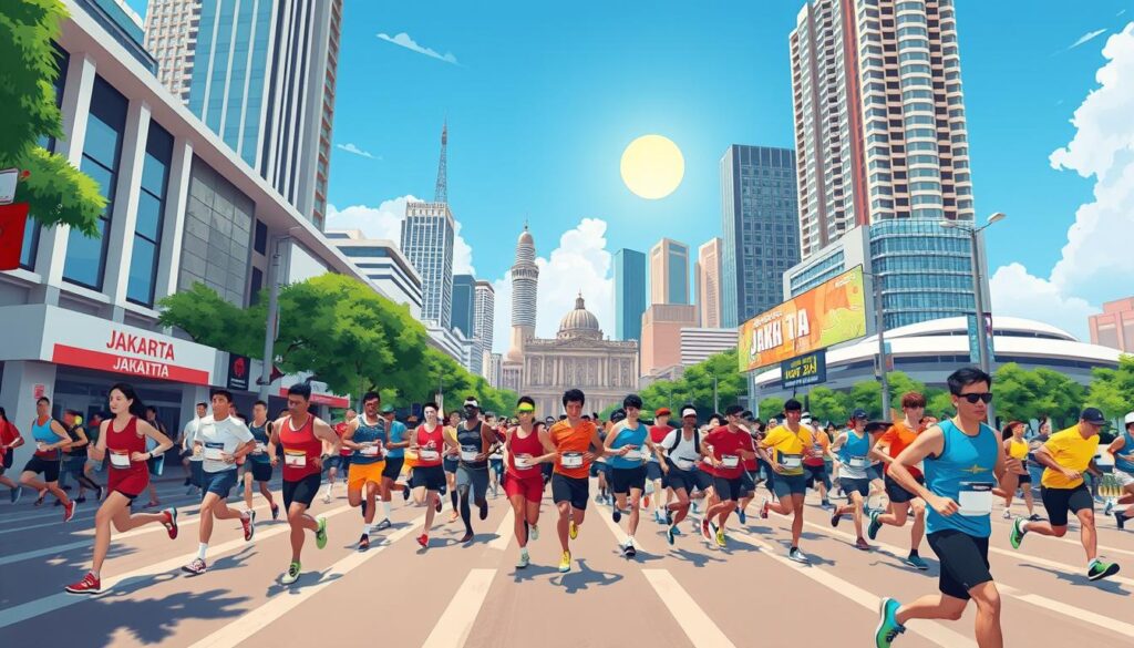 Peserta Jakarta International Marathon