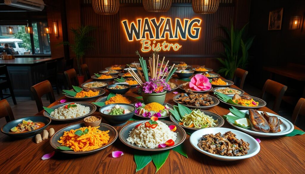 Aneka menu tradisional di Wayang Bistro