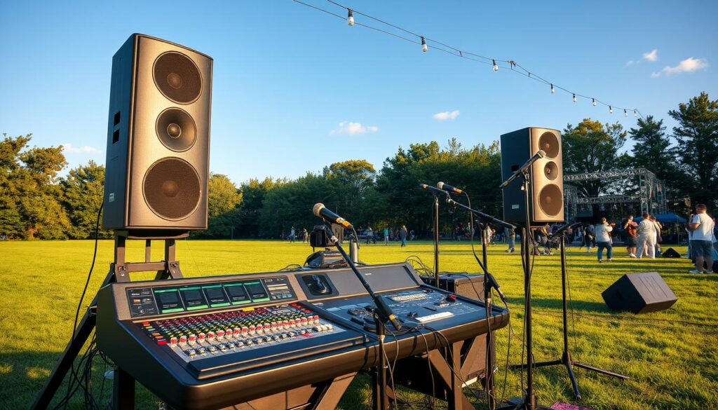 outdoor audio setup