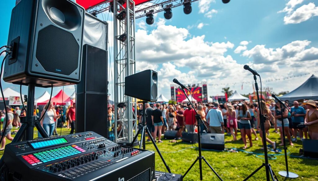 outdoor event sound equipment