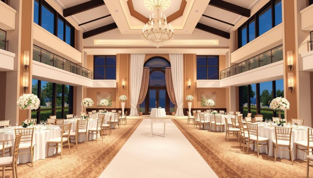 Gambar venue pernikahan Sutera Hall yang elegan dan modern