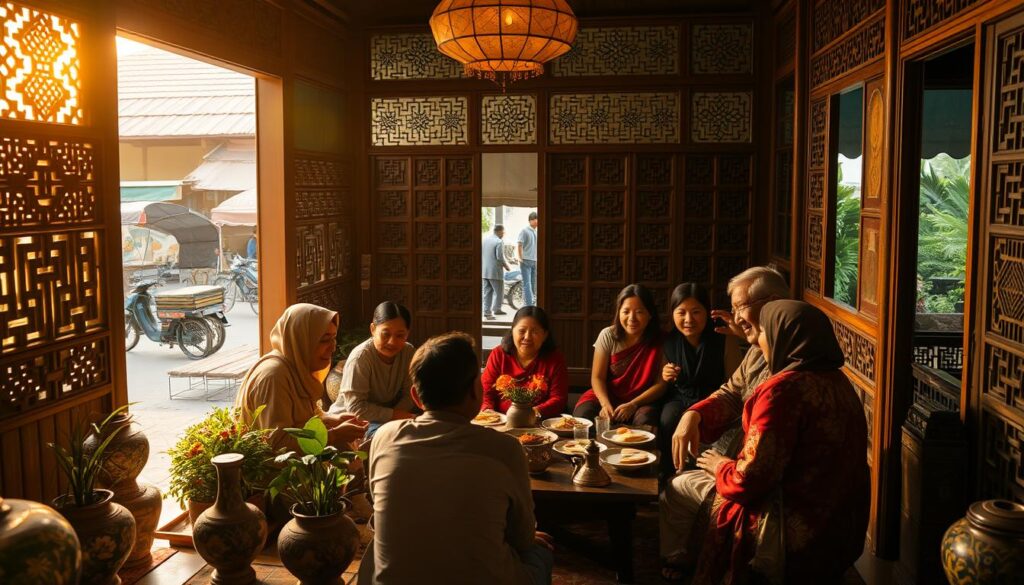 family gathering in Indonesia